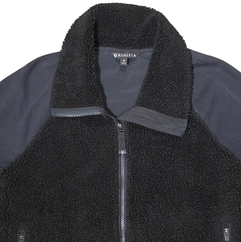 Athleta Range Cozy Sherpa Fleece Full Zip Outdoor Jacket Womens Size - Picture 3 of 9